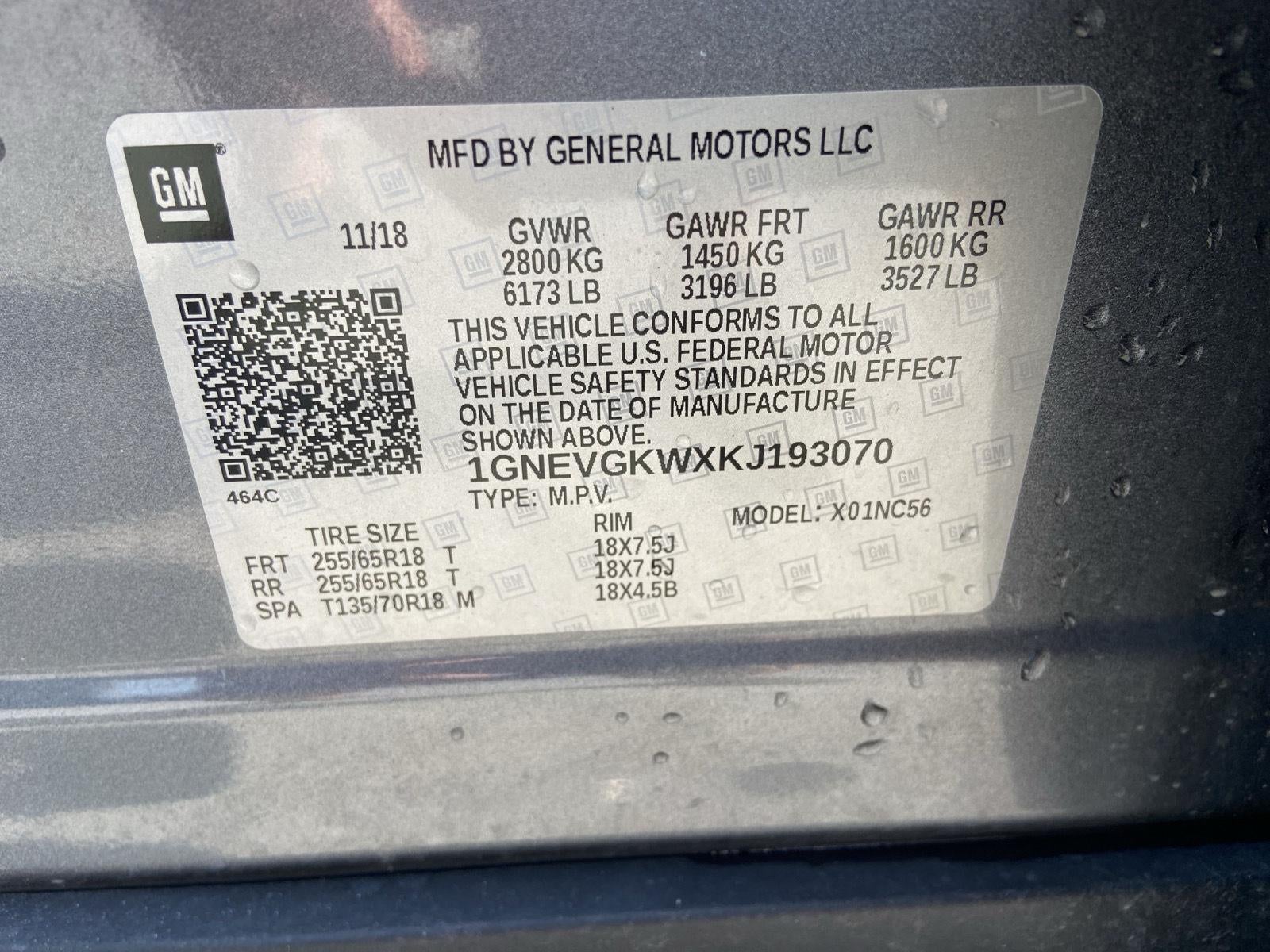 2019 Chevrolet Traverse LT Cloth