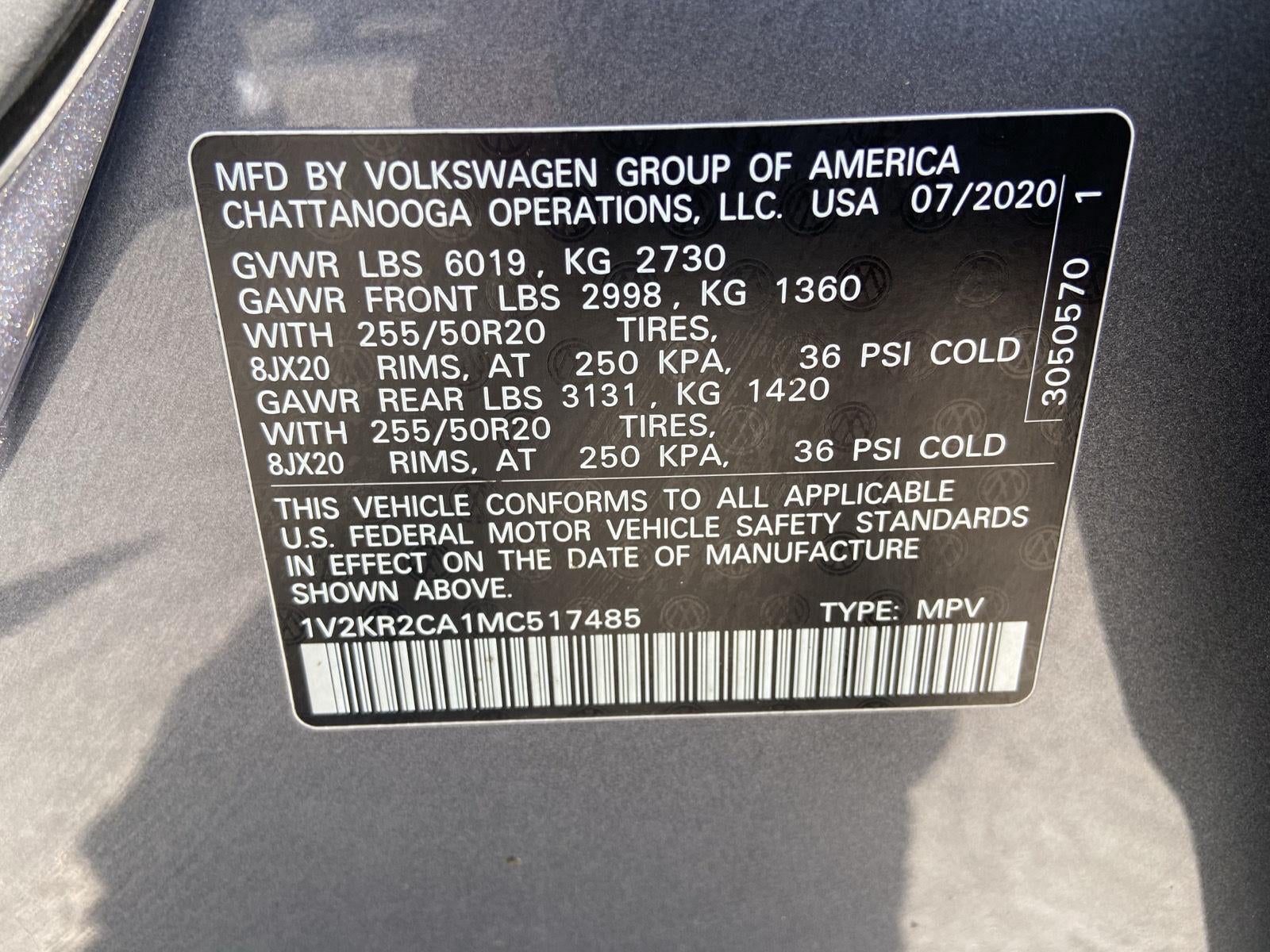 2021 Volkswagen Atlas 3.6L V6 SE w/Technology