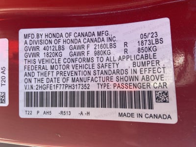2023 Honda Civic Sedan EX
