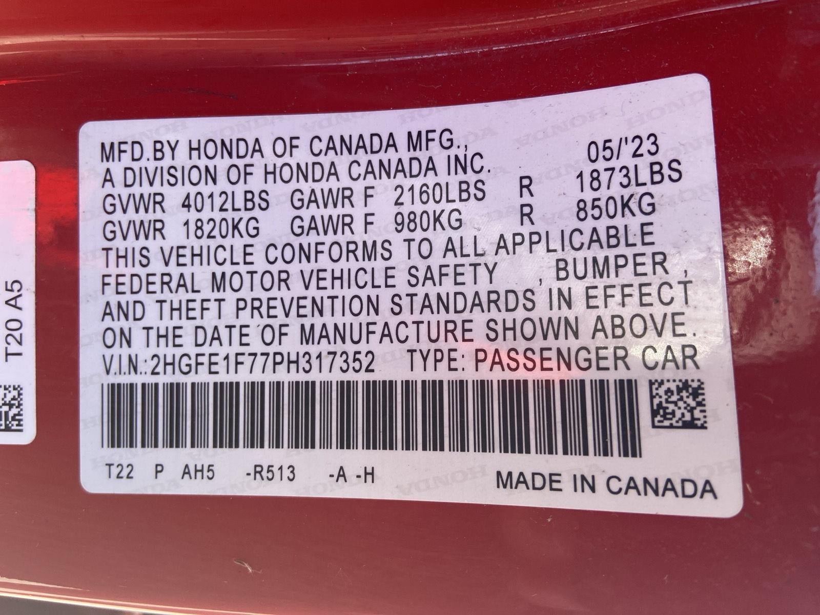 2023 Honda Civic Sedan EX