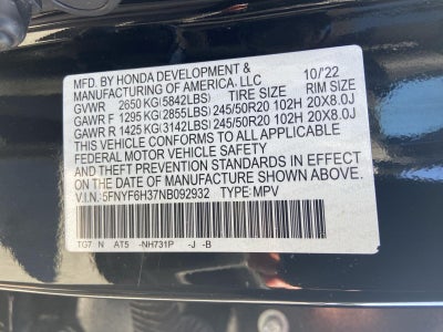 2022 Honda Pilot Sport