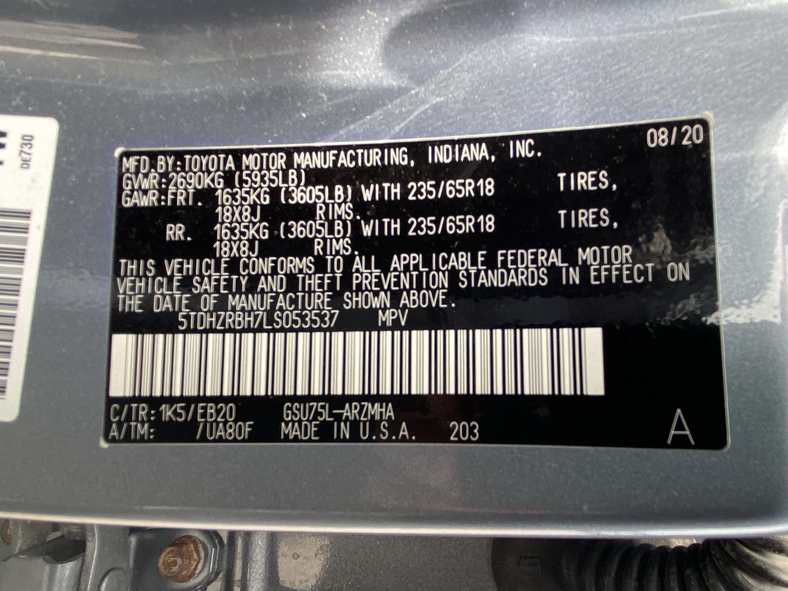 2020 Toyota Highlander XLE