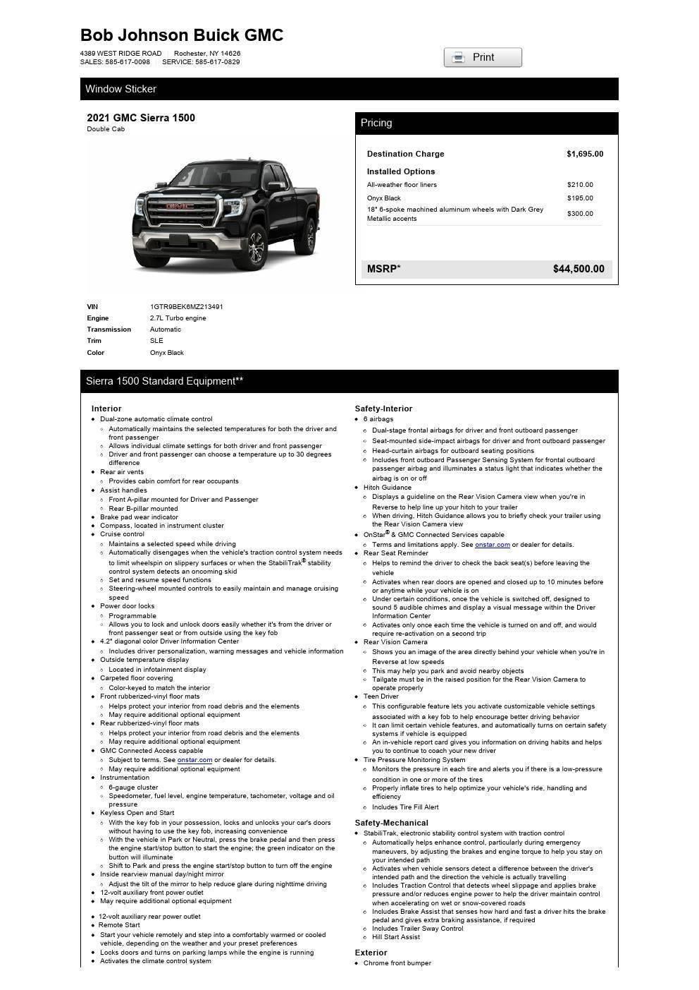 2021 GMC Sierra 1500 SLE